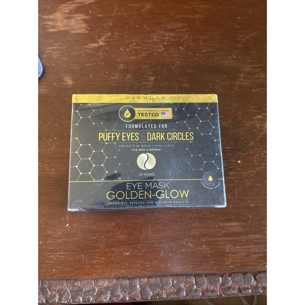 Golden‎ Glow Eye Mask 20 Pairs Puffy Eyes and Dark Circles Treatments by Dermora